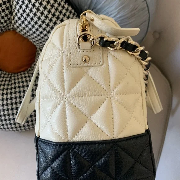 NWT KATE SPADE White/Black SEDGEWICK PLACE KENSEY QUILTED PURSE